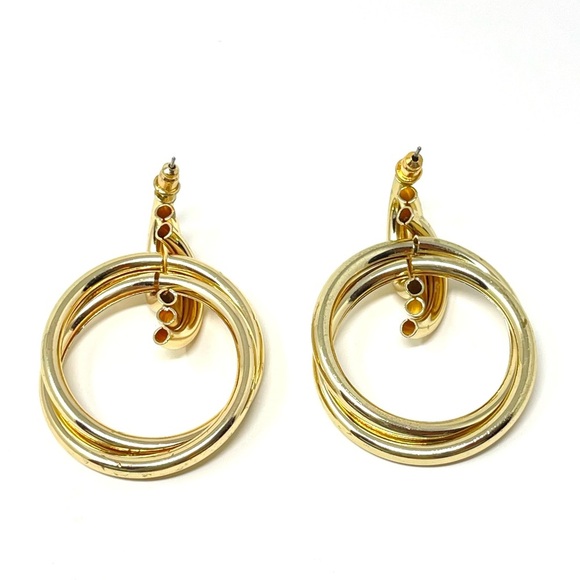 New Anthropologie Double Hoop Earrings - Picture 2 of 4